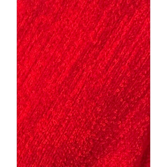 Vintage 70s maxi dress, red kaftan robe, wide flared sleeves, wool blend - Picture 8 of 9